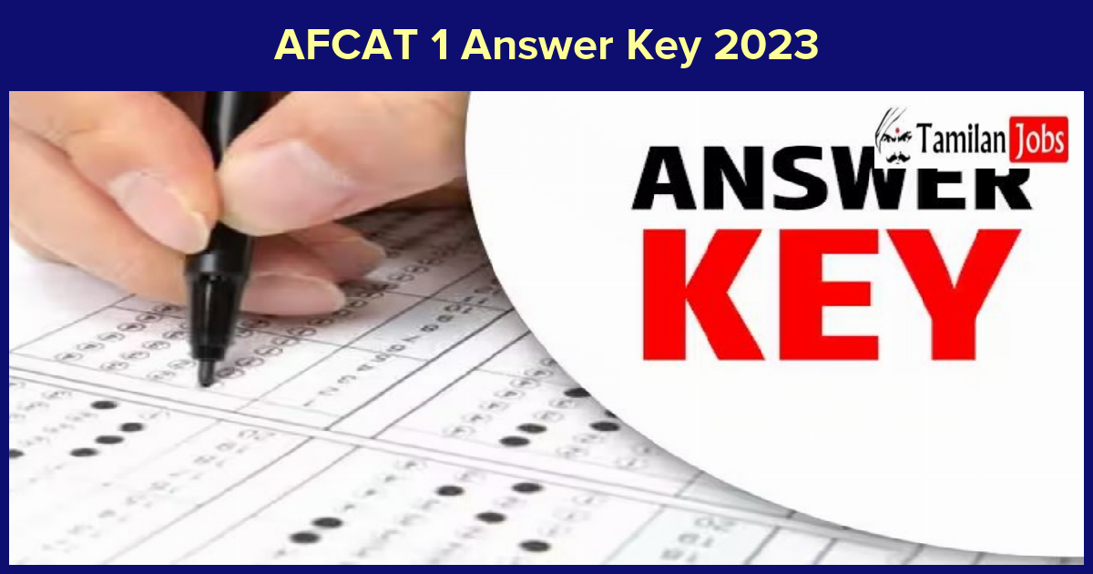 AFCAT 1 Answer Key 2023