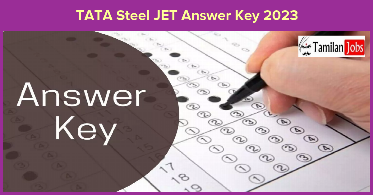 TATA Steel JET Answer Key 2023