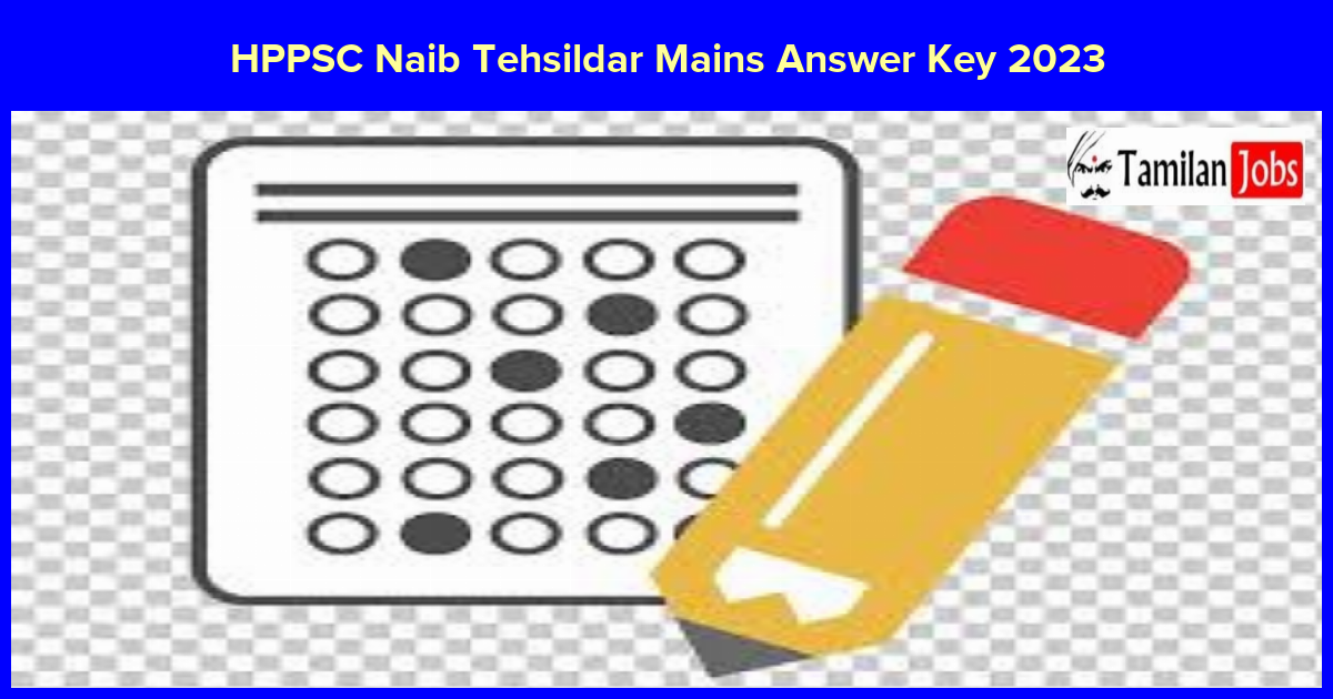 HPPSC Naib Tehsildar Mains Answer Key 2023