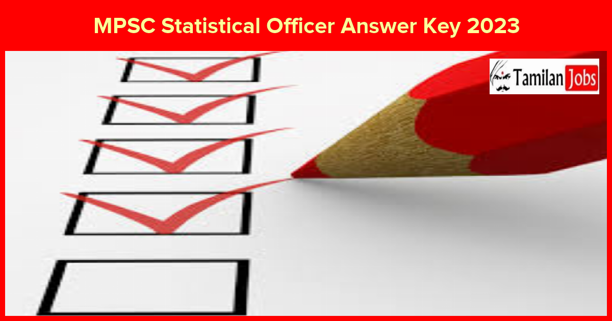 MPSC Statistical Officer Answer Key 2023