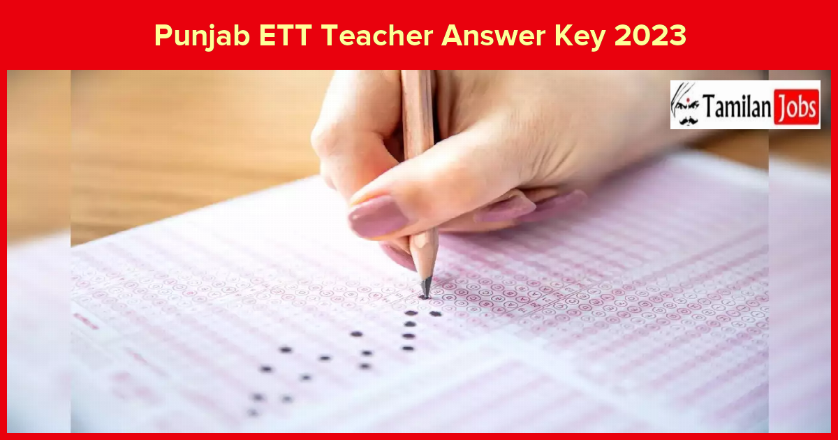 Punjab ETT Teacher Answer Key 2023