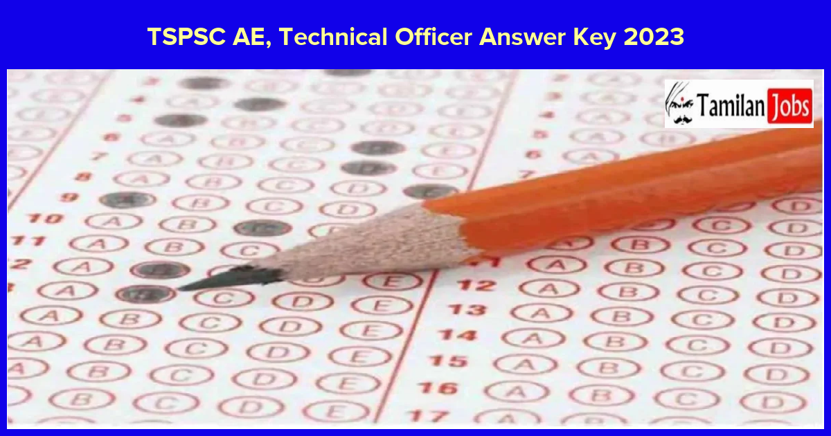 TSPSC AE, Technical Officer Answer Key 2023